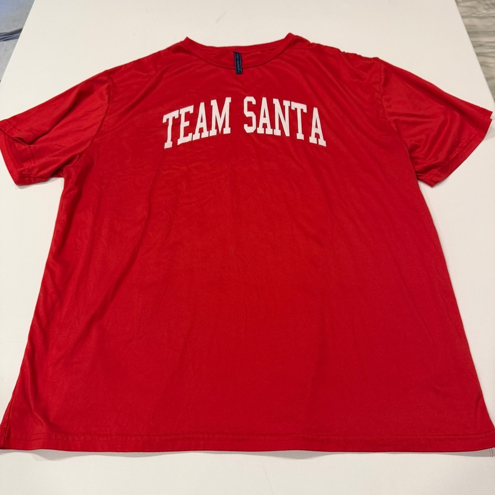 Simply Southern Team Santa Red Graphic T-Shirt XL Christmas Holiday Short Sleeve